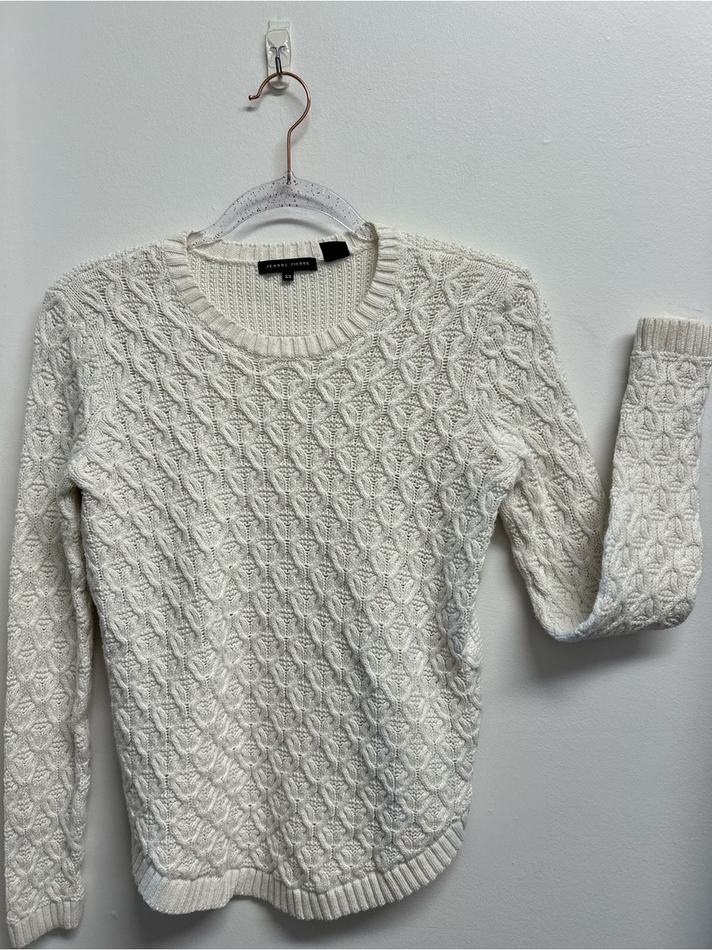Ivory Fisherman’s Cable Knit pullover sweater